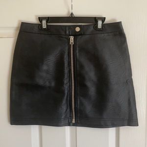 Topshop vegan leather skirt